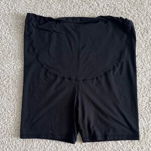 Black Maternity Biker Shorts